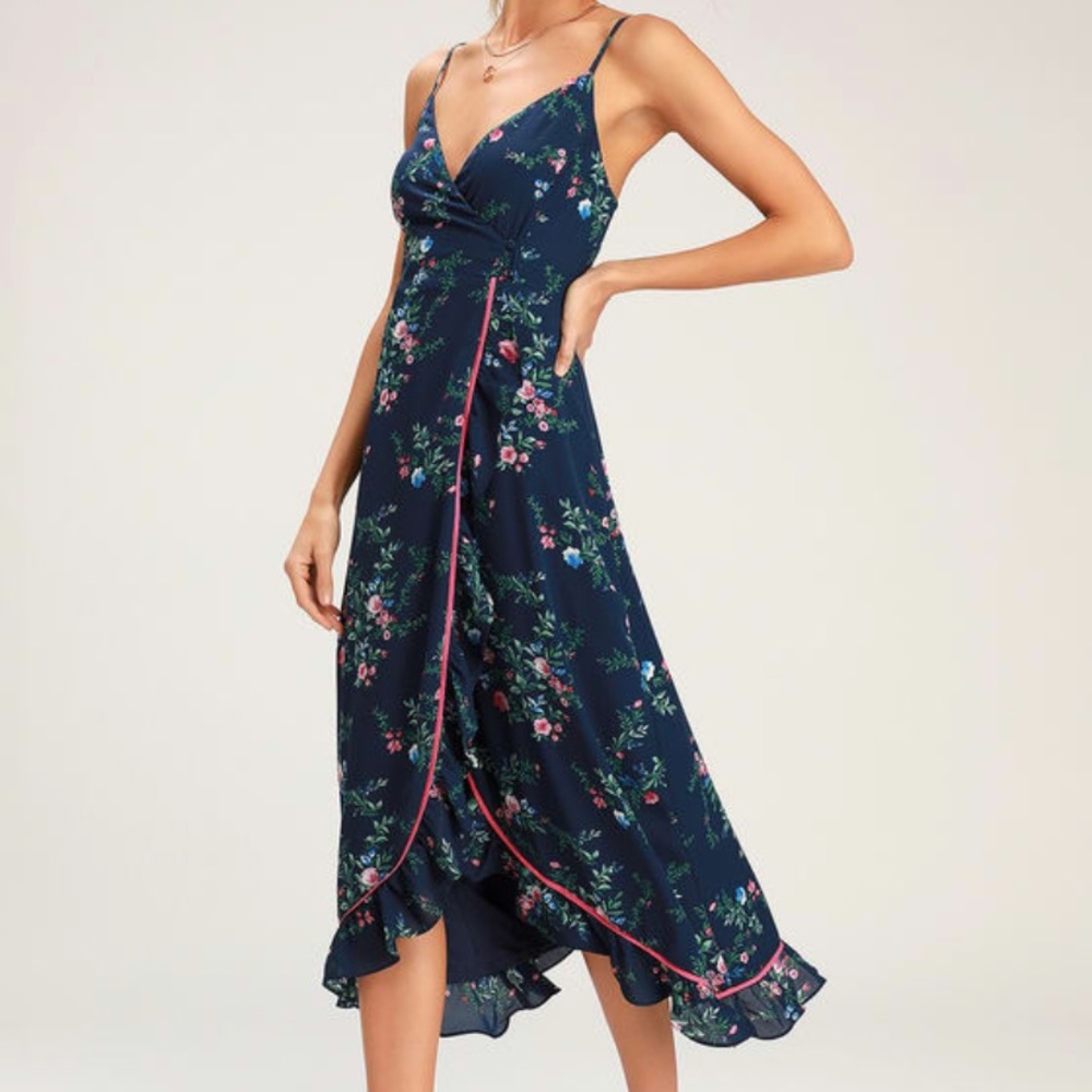 Lulu’s Navy Floral Midi